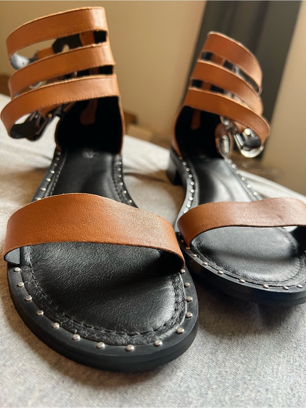 Golo Bahah Triple Ankle Strap Buckle Western Sandals